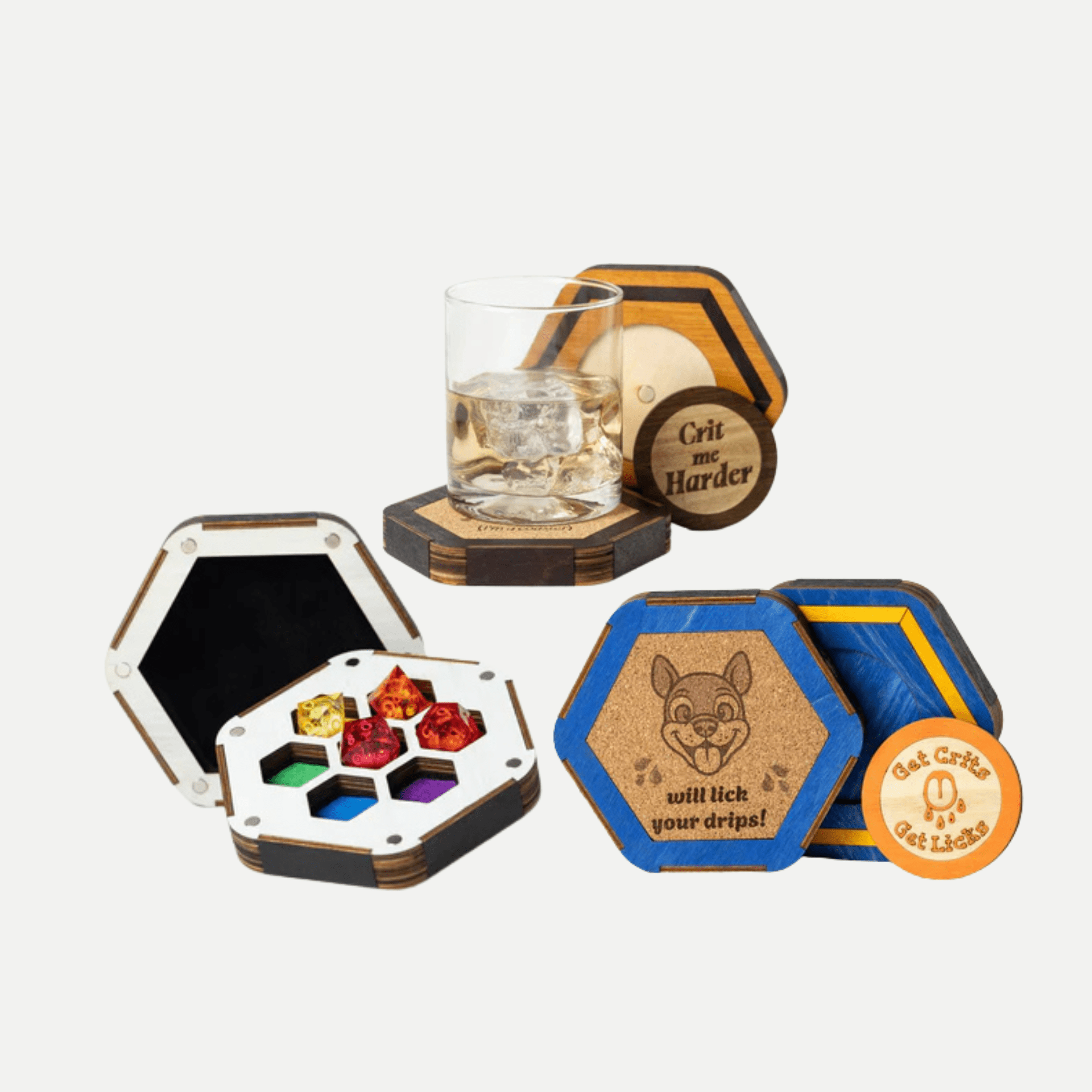 Dice Holders | 7 Capacity D&D Dice Holders by QueerCraft - QueerCraft