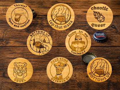 Magnetic Bamboo Bottle Opener | 8 Hot Designs