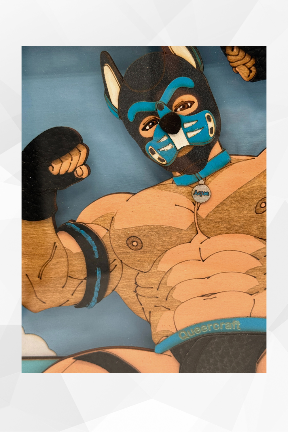 Beach Pup | 3D Pup Kink Shadowbox