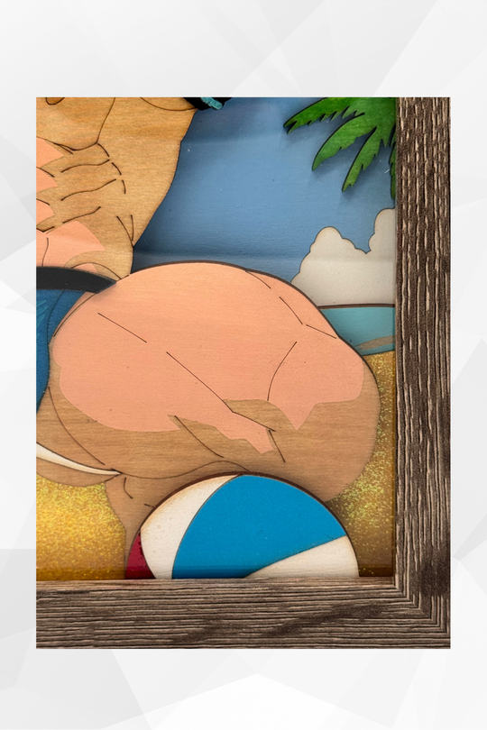 The Beach Bum | Erotic 3D Shadowbox