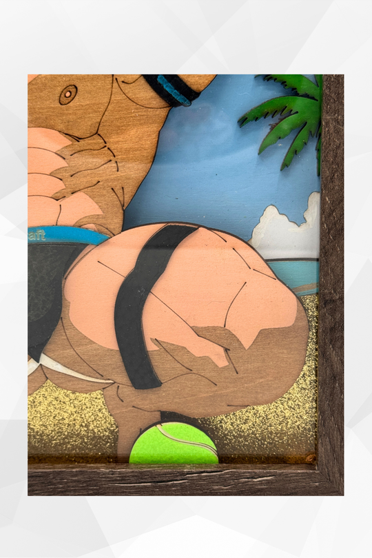 Beach Pup | 3D Pup Kink Shadowbox