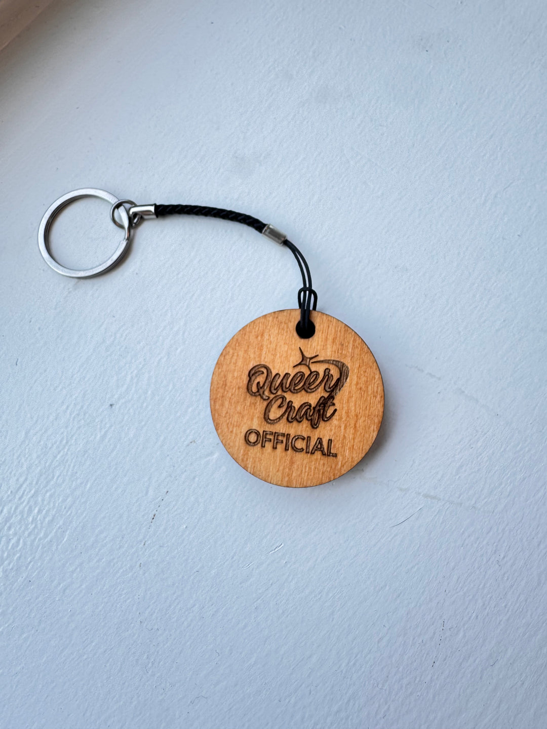 "Juicy" | Engraved Wood Queer Keychain