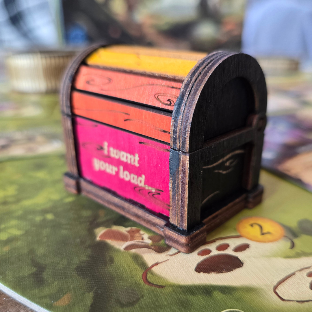 side front of everdell treasure coin chest