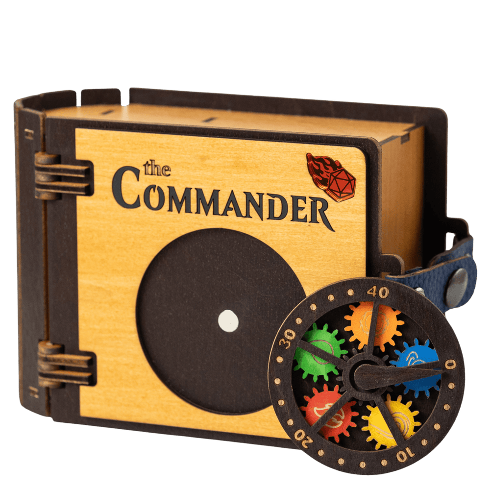 mtg commander deck box 120 card capacity with 40pt life counter