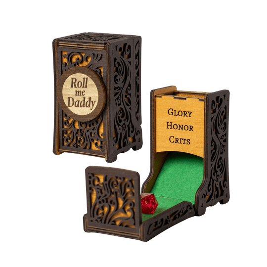 Foldable Dice Tower - Dawnbound Classic Oak - QueerCraft