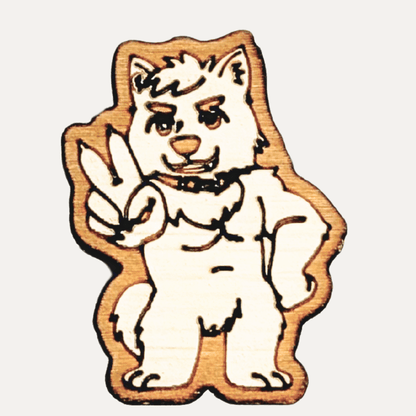 Furry Samoyed Meeple | Gay Furry Board Game Tokens (6 Pack)