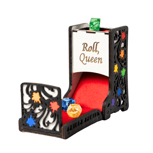 Gay Pride Foldable Dice Tower | Handmade Wooden D&D Dice Roller