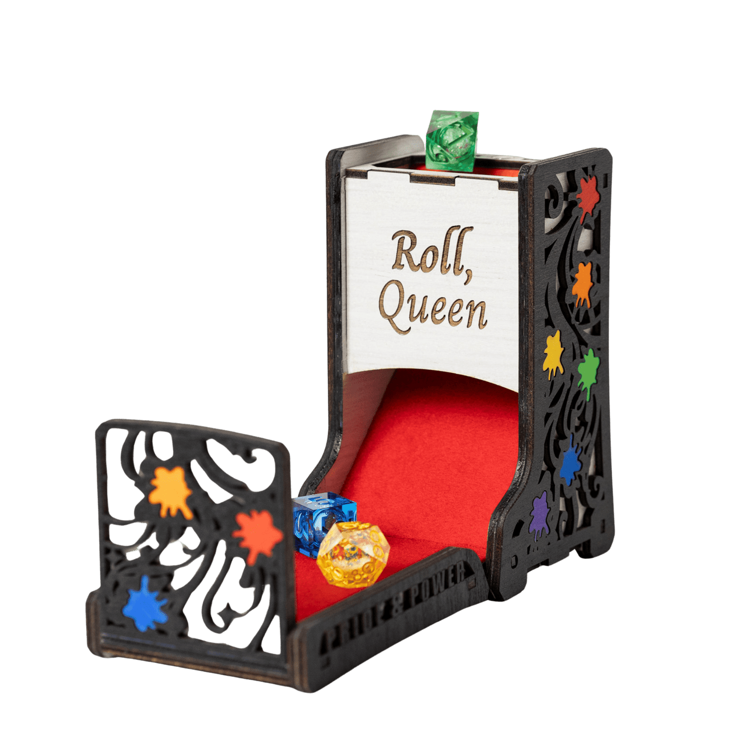 Gay Pride Foldable Dice Tower | Rainbow Dice Roller & Carrier