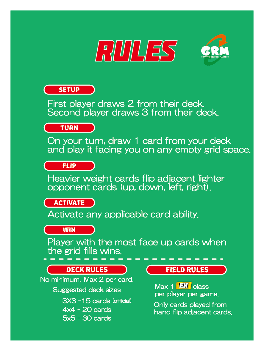 GRM Trading Card Game | First US Edition Deck