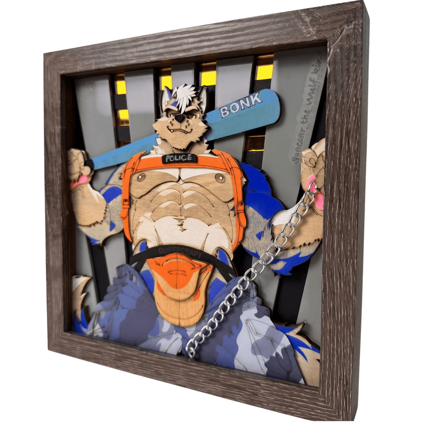 Horny Police | 8x8 Furry Bara 3D Shadowbox