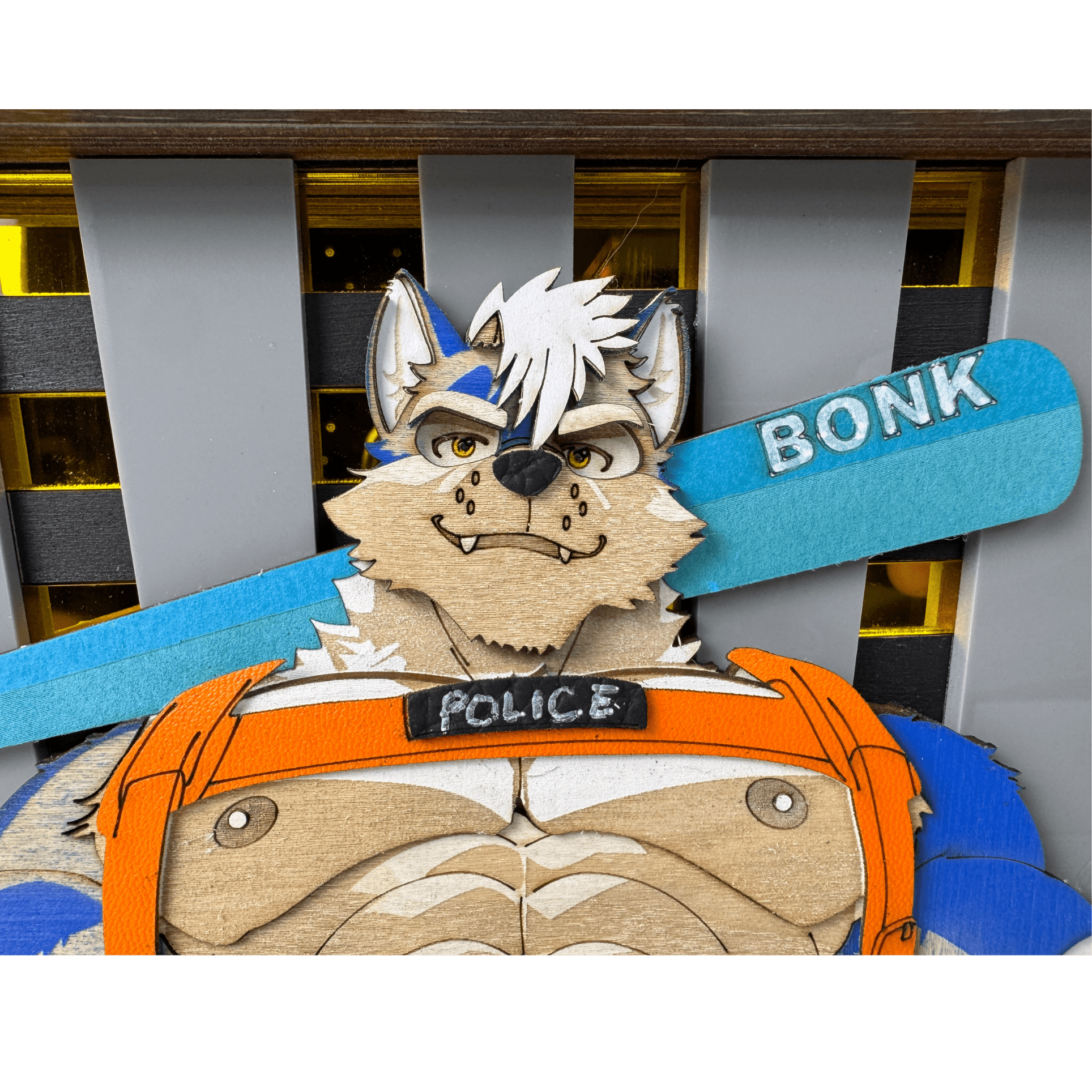 Horny Police | 8x8 Furry Bara 3D Shadowbox