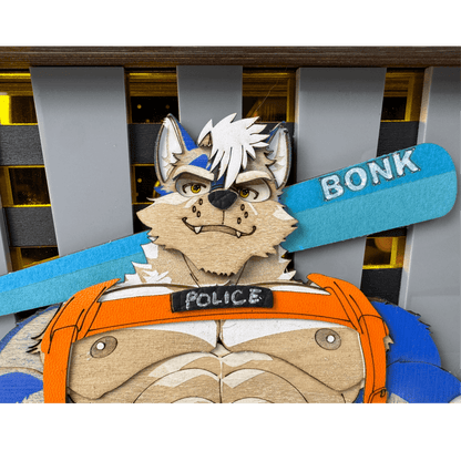 Horny Police | 8x8 Furry Bara 3D Shadowbox