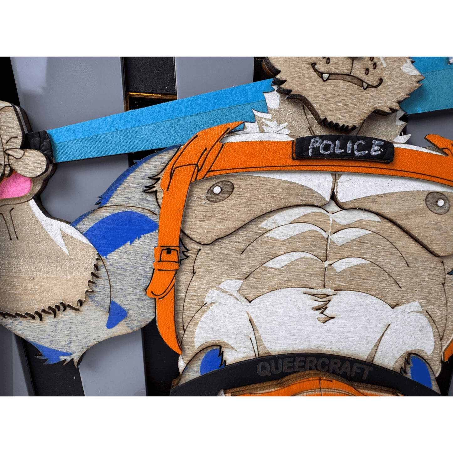 Horny Police | 8x8 Furry Bara 3D Shadowbox