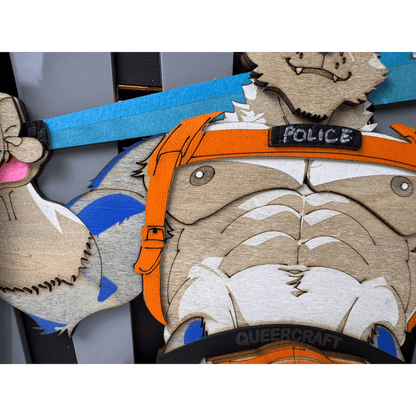 Horny Police | 8x8 Furry Bara 3D Shadowbox