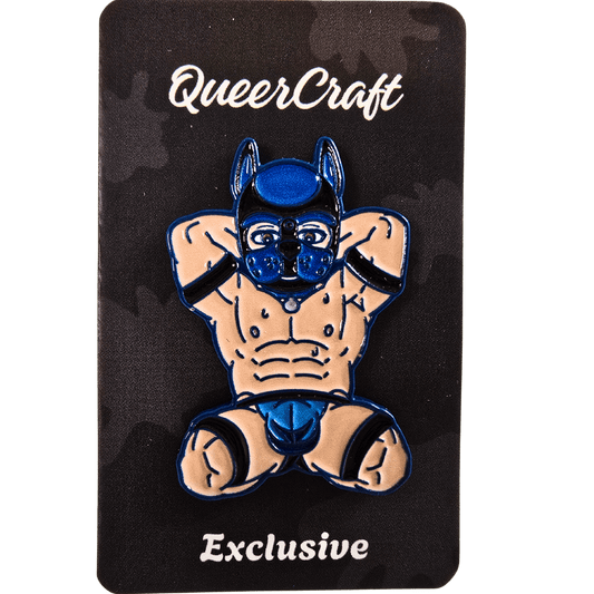 Muscle Pup Enamel Pin | Original Pup Play Design