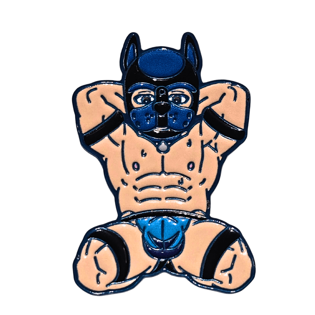 Muscle Pup Enamel Pin | Original Pup Play Design