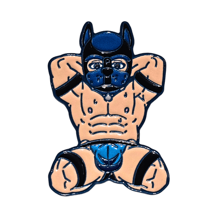 Muscle Pup Enamel Pin | Original Pup Play Design