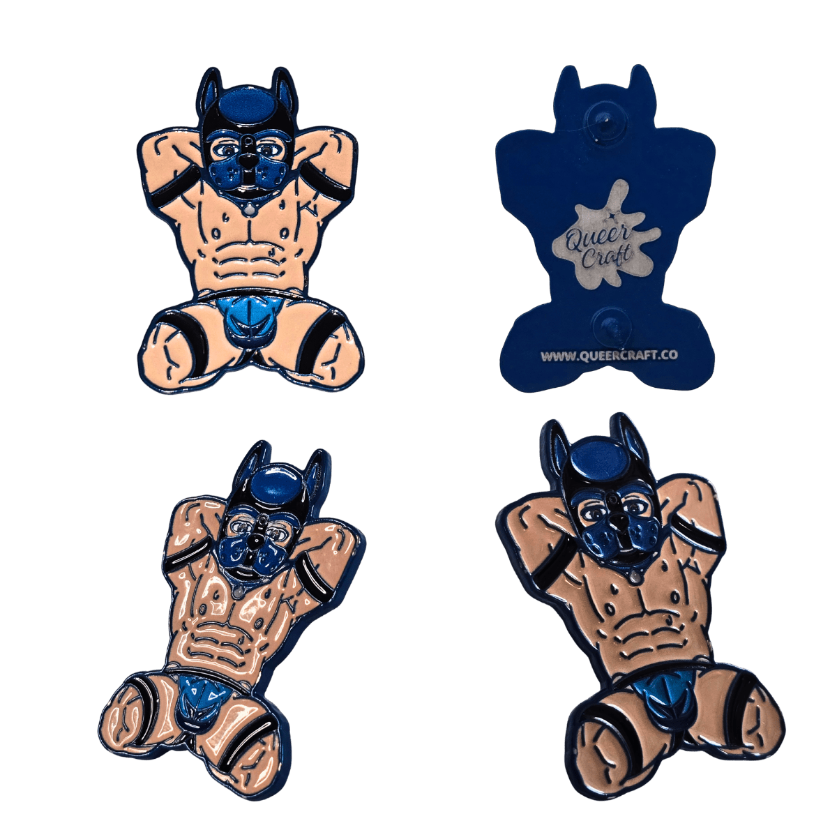 Muscle Pup Enamel Pin | Original Pup Play Design