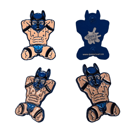 Muscle Pup Enamel Pin | Original Pup Play Design