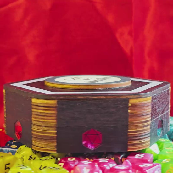 Jeweled Agenda Dice Vault rotating 360 view