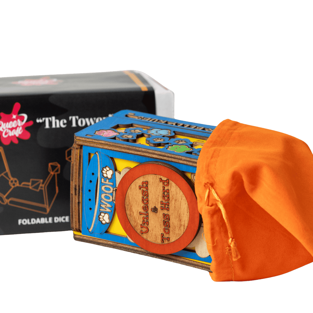 Pup Play Foldable Dice Tower - QueerCraft