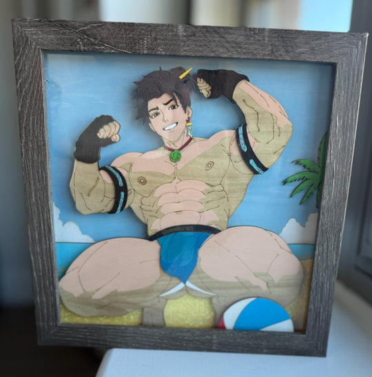 The Beach Bum | Erotic 3D Shadowbox