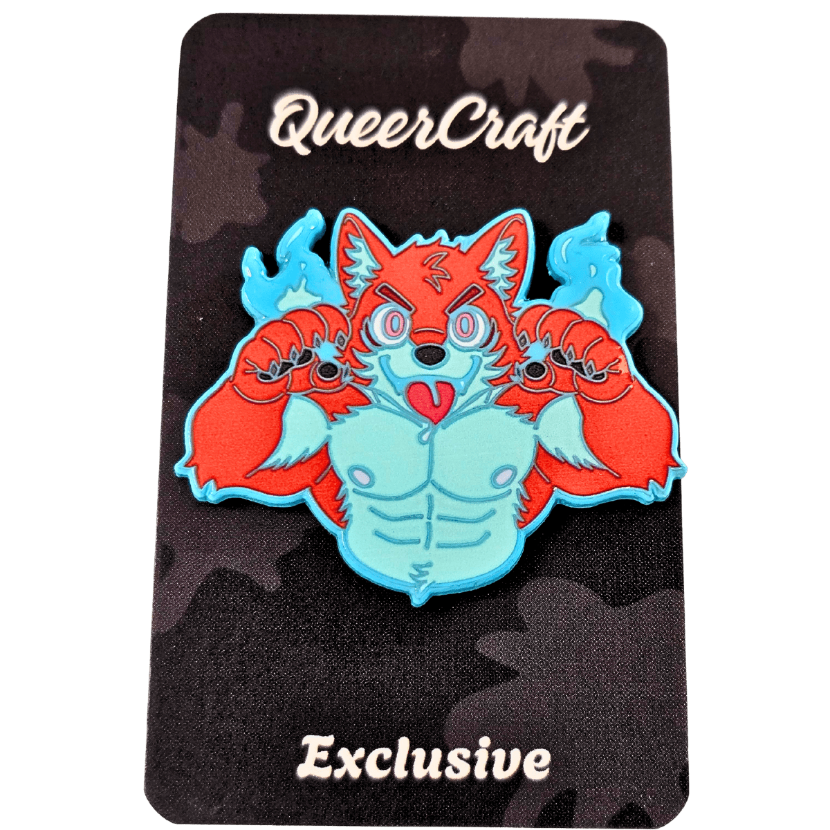 Spooky Wolf Furry Enamel Pin | Original Furry Pin Design