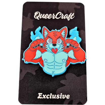 Spooky Wolf Furry Enamel Pin | Original Furry Pin Design