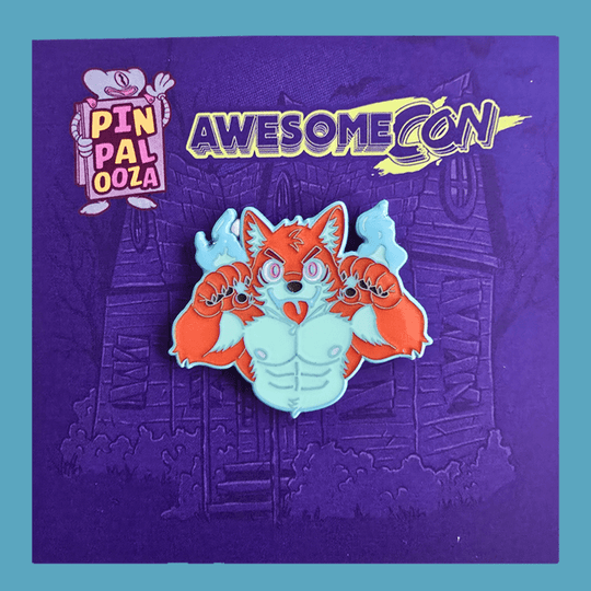 Spooky Wolf Furry Pin | AwesomeCon 2026 - furry - Novelty - pins