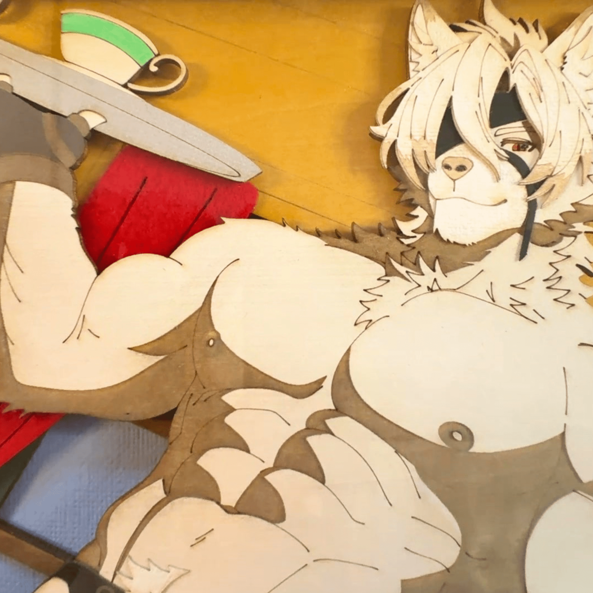The Butler | 8x8 Furry Bara Shadowbox (ZZZ Von Lycaon Parody)