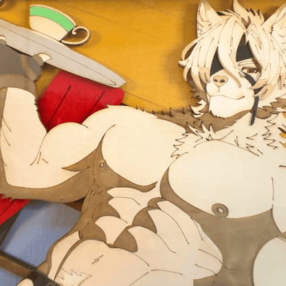 The Butler | 8x8 Furry Bara Shadowbox (ZZZ Von Lycaon Parody)