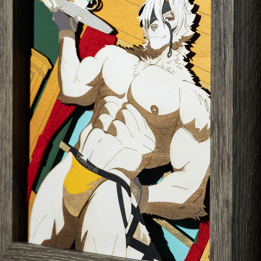 The Butler | 8" x 8" Erotic Furry Shadowbox