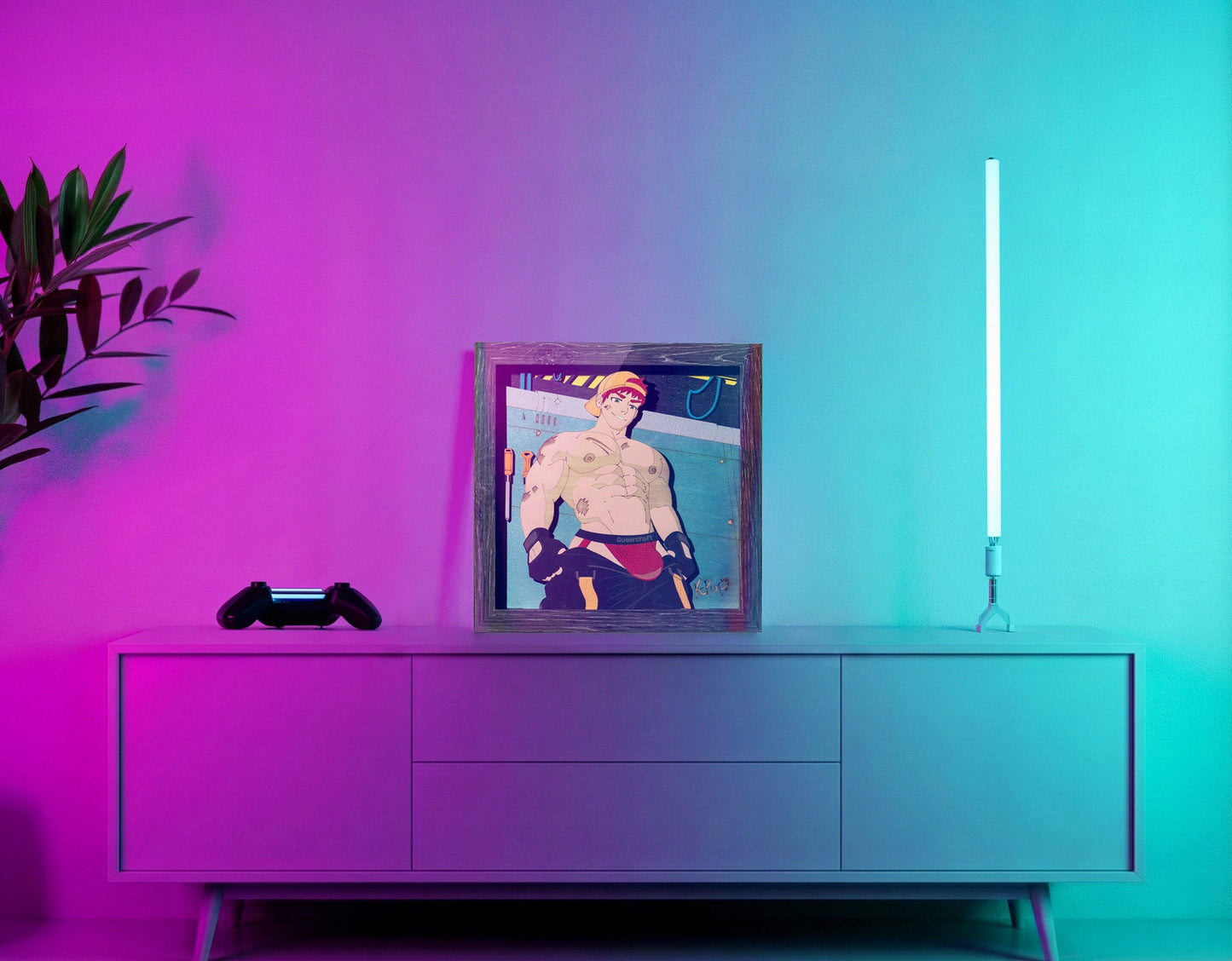 The Mechanic | 8"x 8" Erotic Male Shadowbox